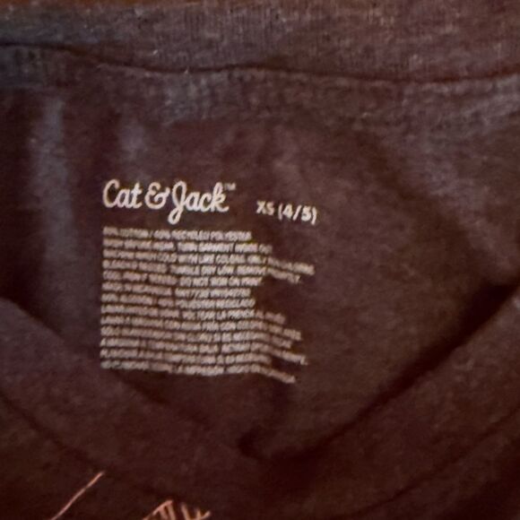 Cat & Jack Tank Top Boys Size XS 4-5 Gray Lightning Bolts - Picture 3 of 3